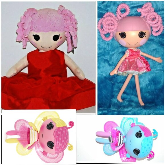 LOT LALALOOPSY FULL DOLL MITTENS FLUFF Build a Bear Jewel Sparkles 20" Butterfly